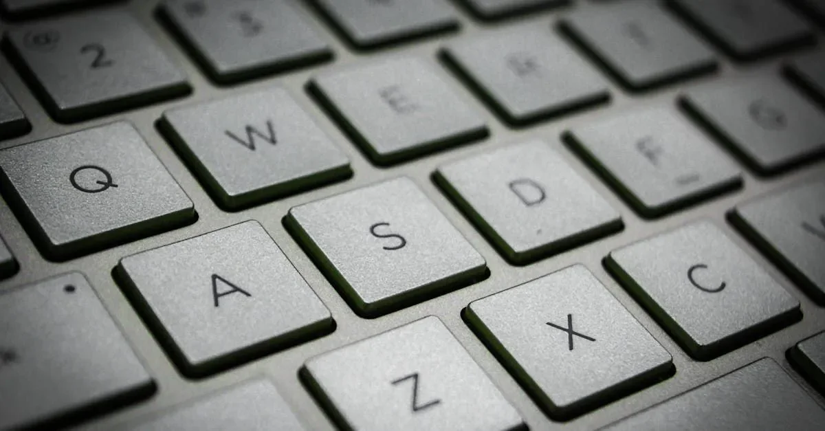 Close view of a computer keyboard representing web content